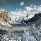 Winter View of  El Capitan, Bridal Veil Falls and Half Dome seen from the Tunnel view. Yosemite National Park, License Type: media, Download Time: 2024-10-01T12:39:36.000Z, User: tasminwaby56, Editorial: false, purchase_order: 65050, job: Online Editorial, client: USA winter hikes, other: Tasmin  Waby