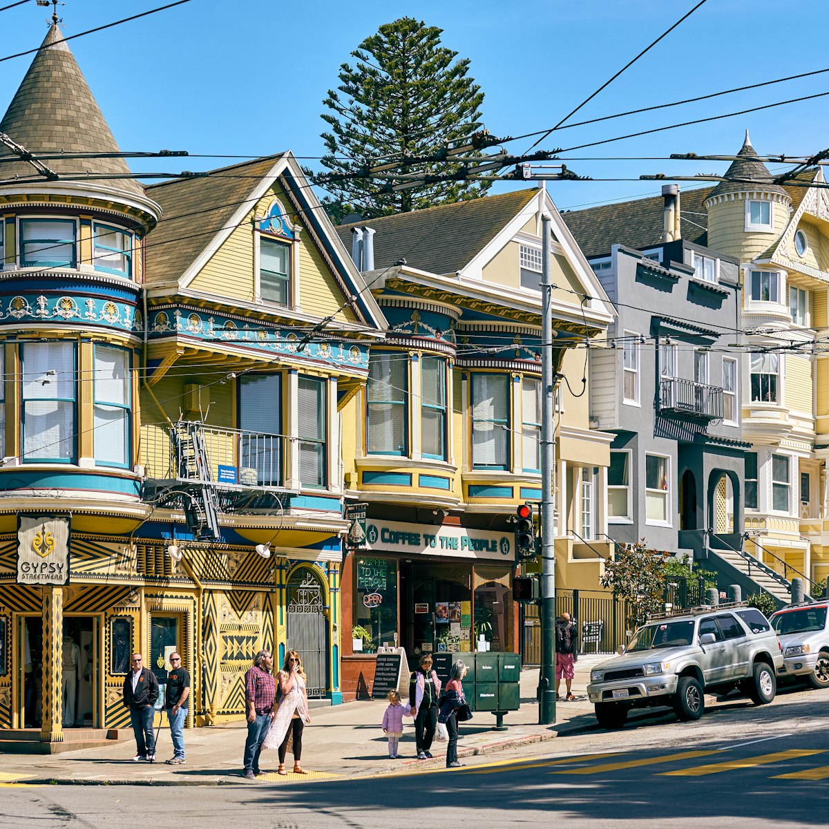 APRIL 24, 2018: Victorian-style homes in the Haight-Ashbury neighborhood of San Francisco.